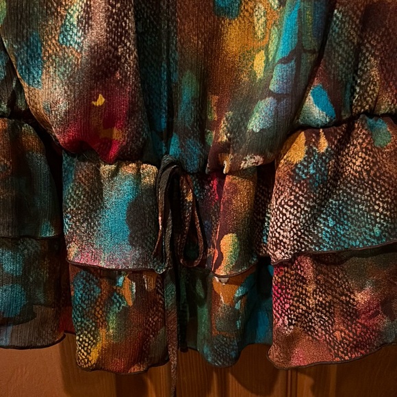 Zac and Rachel abstract animal print sleeveless top with beaded neck - Picture 4 of 4